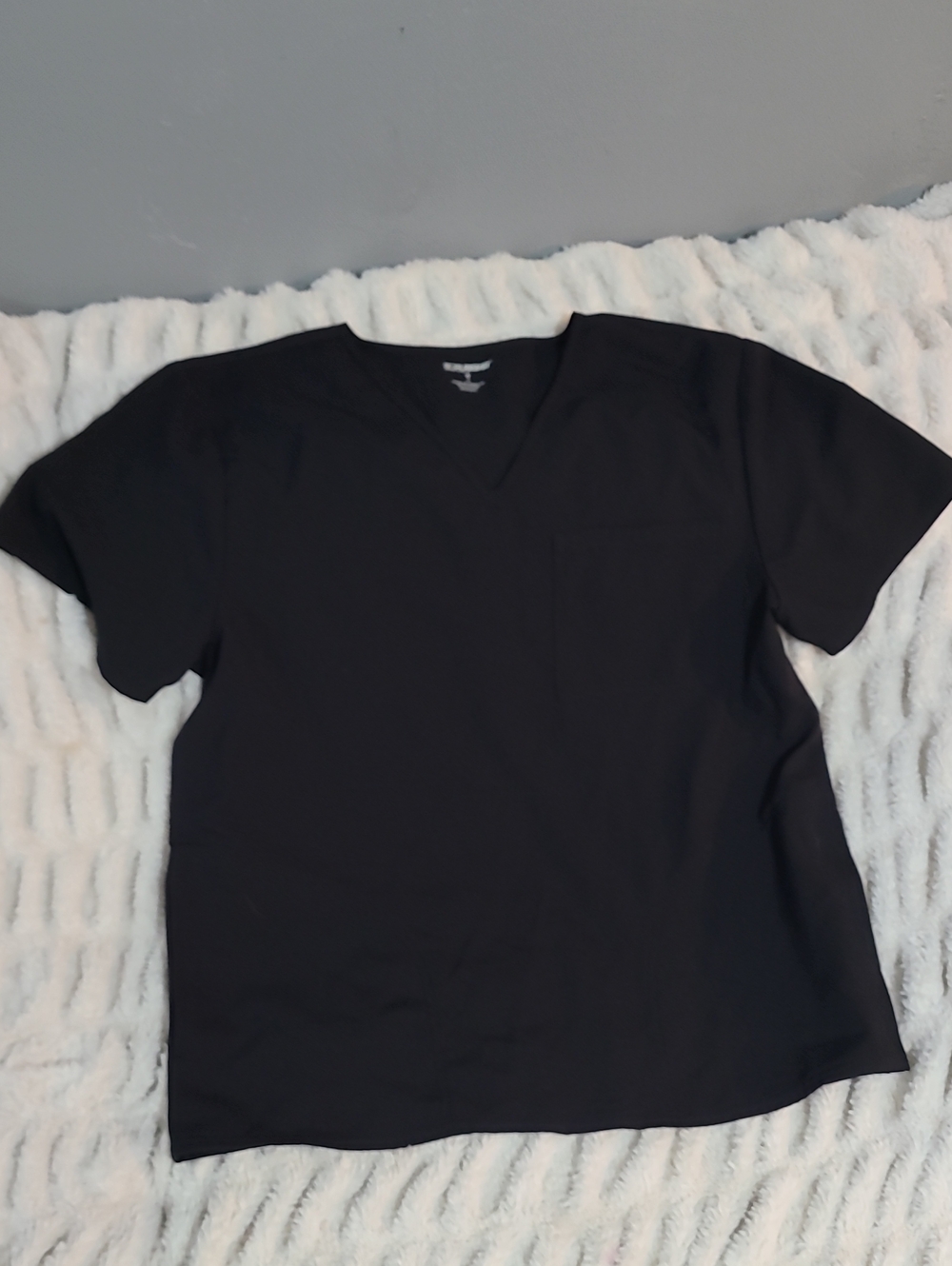Mens Black Scrubs V-Neck Top